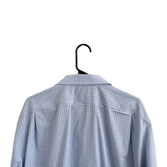 Ralph Lauren Men's Shirt Button Up Blue Check Plaid Long Sleeve 17.5 34/35 XL - Picture 6 of 6